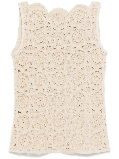 Bambah crochet tank top Neutrals BMRE2555
