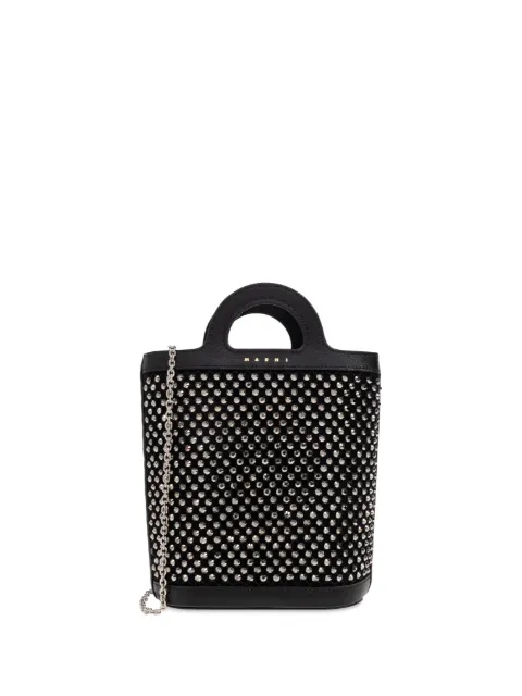 Marni crystal-embellished tote bag Black PHMO0039Q2P6450