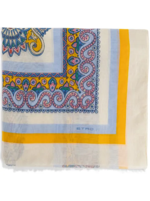 ETRO paisley-print scarf White WATA0006AK640