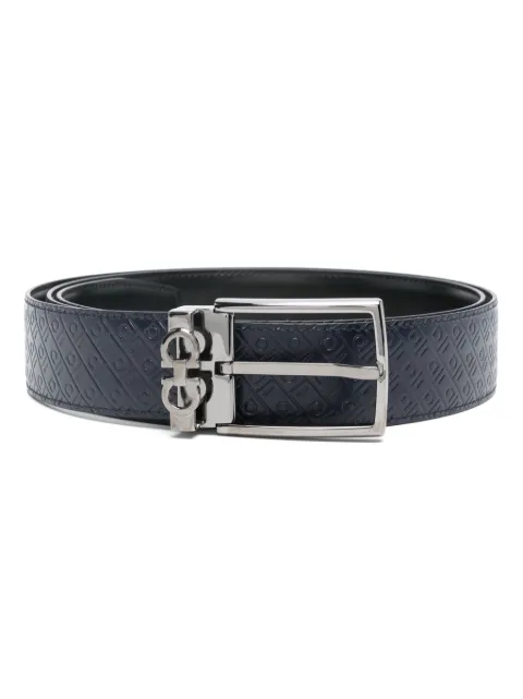 Ferragamo reversible and adjustable Gancini belt Blue 780488