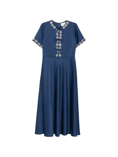 SHATHA ESSA crystal-embellished maxi dress Blue RD2556