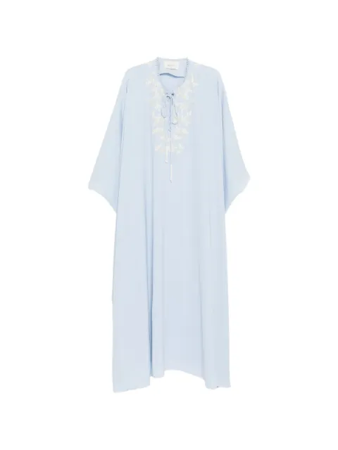 SHATHA ESSA floral-embellished maxi dress Blue RD2541