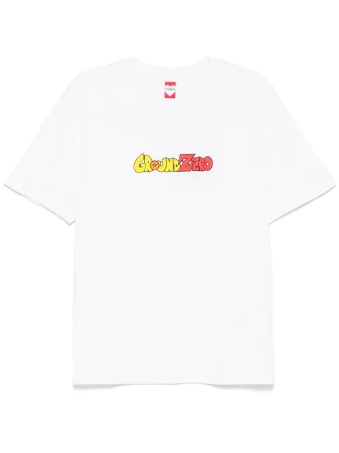 Ground Zero logo print T-shirt White GZOTEAM003740