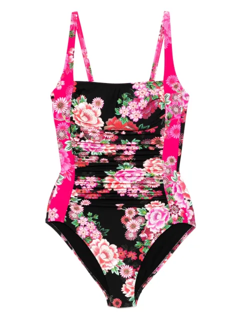 Johnny Was ruched one-piece Black CSW5824N