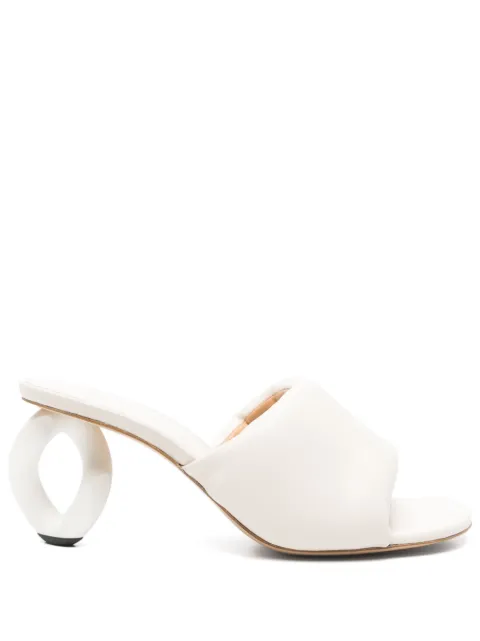 JW Anderson Chain-heel leather sandals Neutrals SN0100LA0161