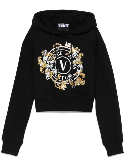 Versace Jeans Couture logo-print hoodie Black 78HAIC01CF00C