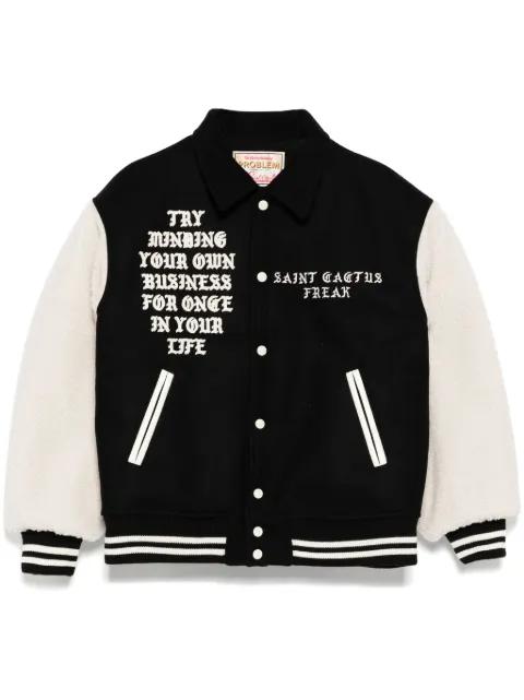 SAINT MXXXXXX varsity jacket Black SMYS10000C08