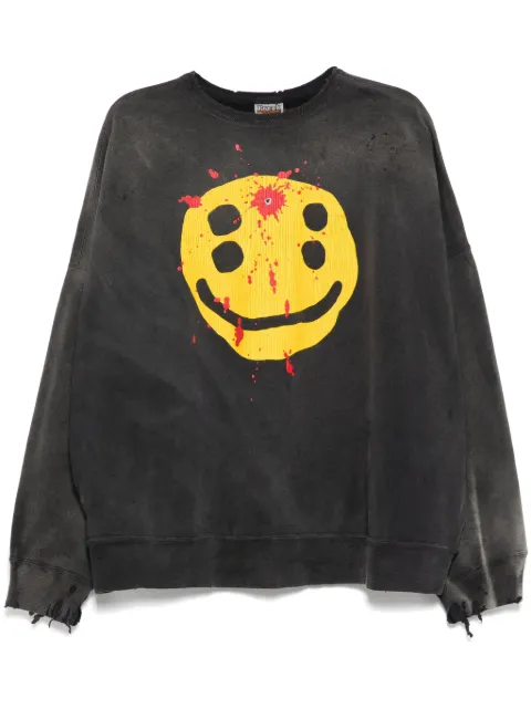 SAINT MXXXXXX x Cactus Plant Flea Market smile sweatshirt Black SMYS10000C06