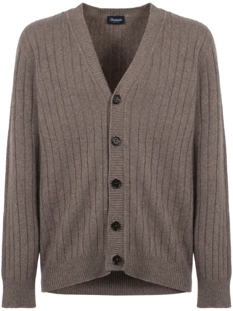 Drumohr ribbed-knit cardigan Brown D7K109WR