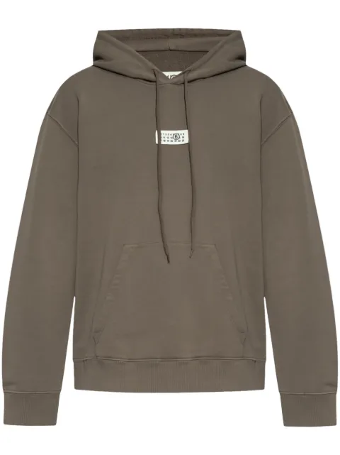 MM6 Maison Margiela numbers motif hoodie Green SH0GU0018M25012