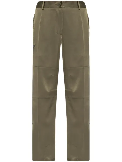 Helmut Lang satin straight-leg trousers Green O09HW203