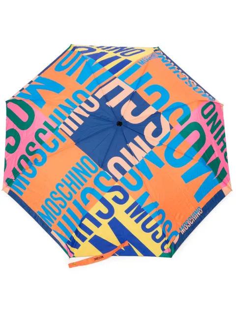 Moschino logo-print umbrella Blue 8938OPENCLOSE