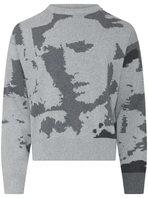 HELIOT EMIL artwork-jacquard sweatshirt Grey HEM07002C03