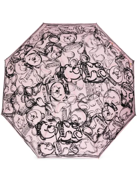 Moschino Teddy Bear-print umbrella Pink 8651OPENCLOSEN