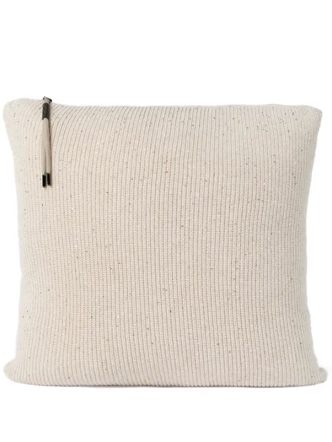 Brunello Cucinelli knitted cushion Neutrals MLDV79702CJ430