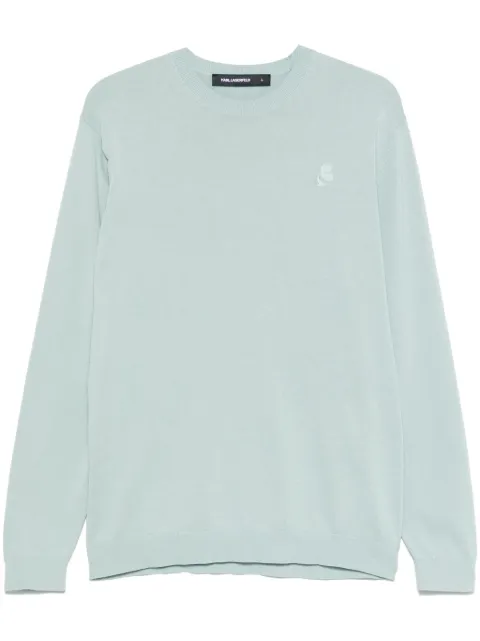 Karl Lagerfeld logo-embroidered sweater Blue 9K655088551301