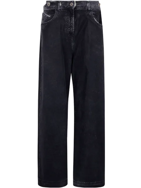 The Attico double-waistband baggy jeans Blue 250WCP00190DDD100AA