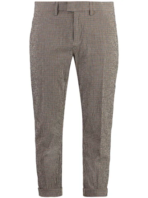 DONDUP check-pattern trousers Brown UP525QS0160U