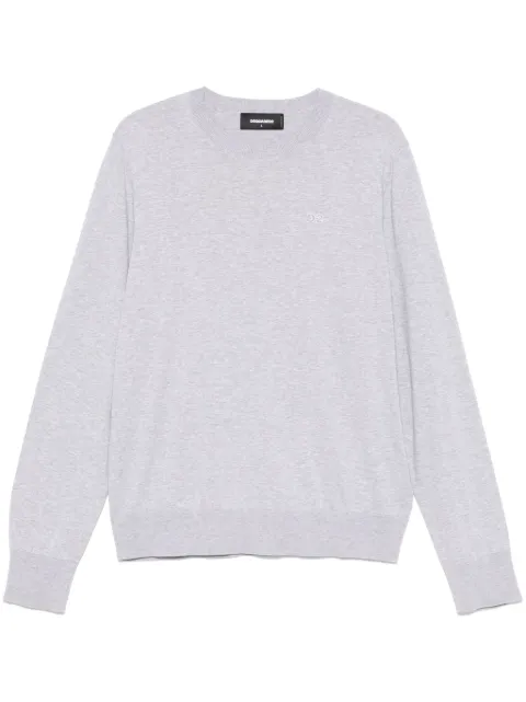 DSQUARED2 logo-appliqué sweater Grey S74HA1486D13018