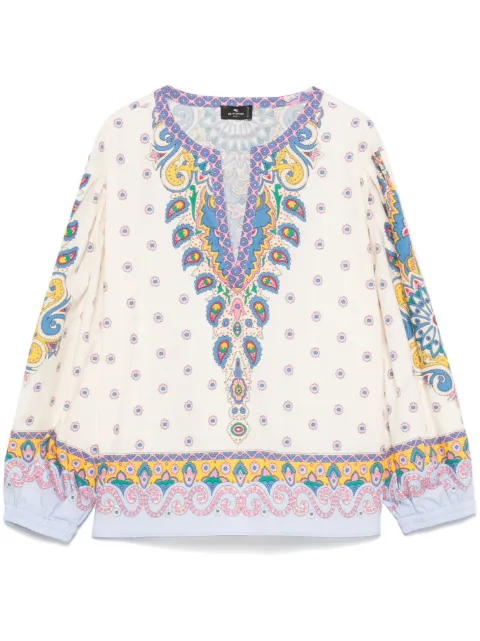 ETRO paisley blouse White WRJA008899SP5B2