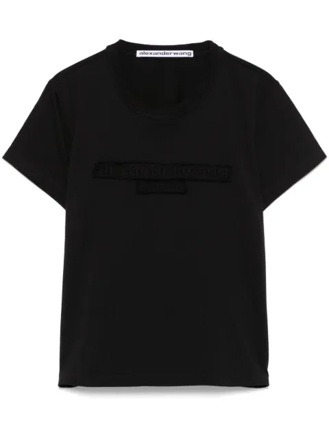 Alexander Wang logo-embossed T-shirt Black 1CC1251991