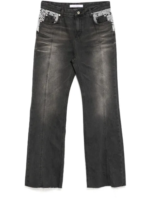 Rokh Lace detailing jeans Black R1CA99CT181ASHEDGREY