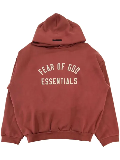 FEAR OF GOD ESSENTIALS logo-print hoodie Red 192HO246256F