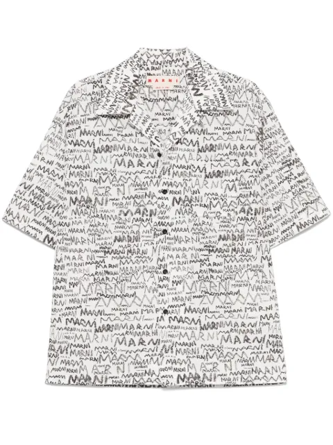 Marni pencil logo-print shirt White CUMU0213A5UTC464