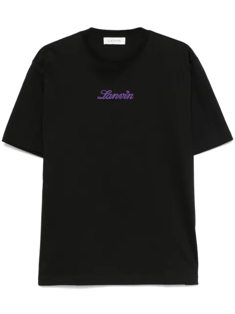 Lanvin logo-embroidered T-shirt Black RMTS0115J134P25