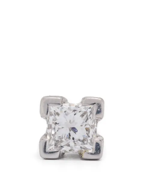 Maria Black 14K white gold Modular diamond stud earrings Silver SB1108W