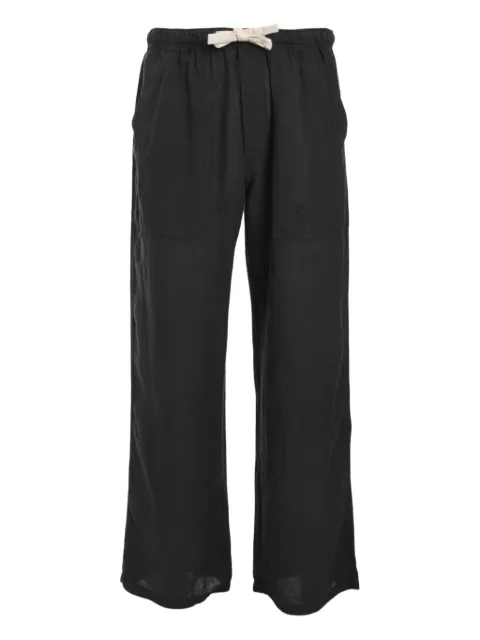 Palm Angels drawstring-waistband trousers Black PMCA117S25FAB0031313