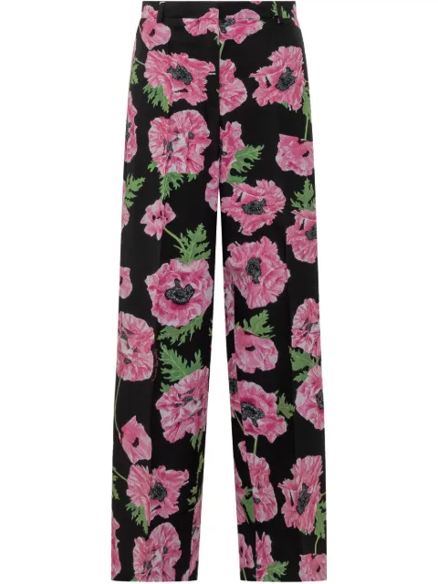 Stella McCartney floral-print trousers Pink 6402243FS230