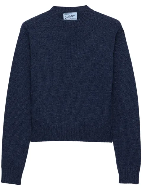 Prada ribbed Re-Cashmere sweater Blue P24H2PSOOO15R0