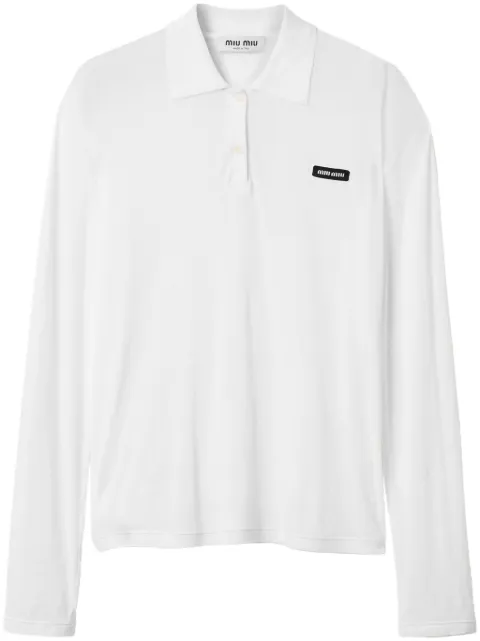 Miu Miu jersey polo shirt White MJL050SOOO133O