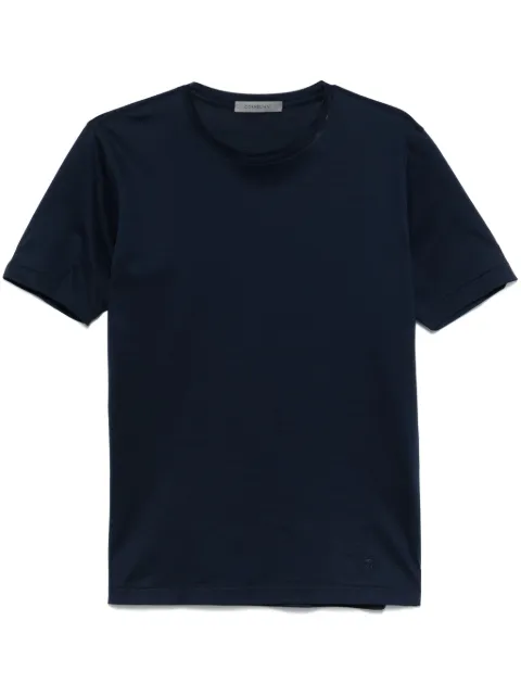 Corneliani embroidered-logo T-shirt Blue 252500025G500