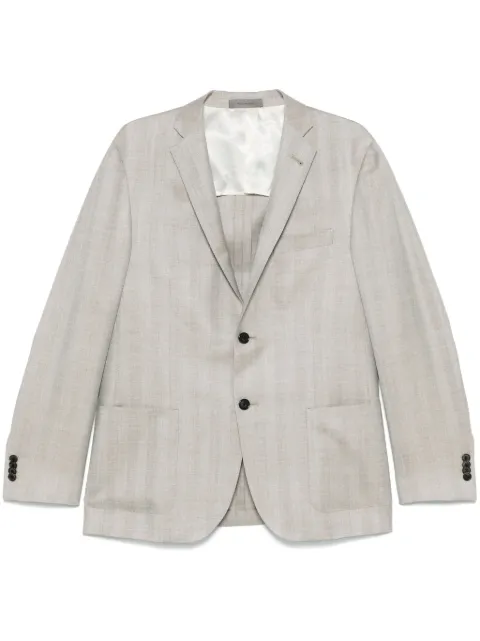 Corneliani herringbone-pattern blazer Grey 25XG722516348