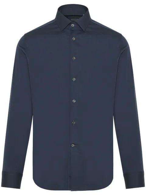 Corneliani poplin shirt Blue 25P0102511474