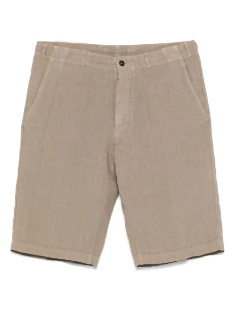 Corneliani linen shorts Brown 254EX22520132