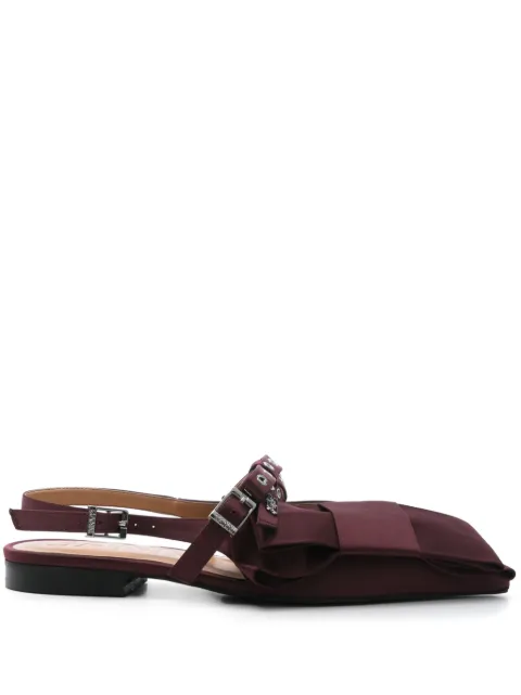 GANNI Big Bow ballerina shoes Red S2860