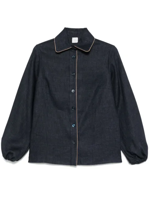 Eleventy linen shirt Blue J80CAMJ02TES0J382