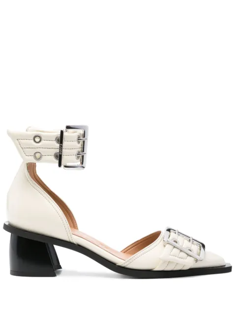 GANNI 60mm open cut pumps White S2902135