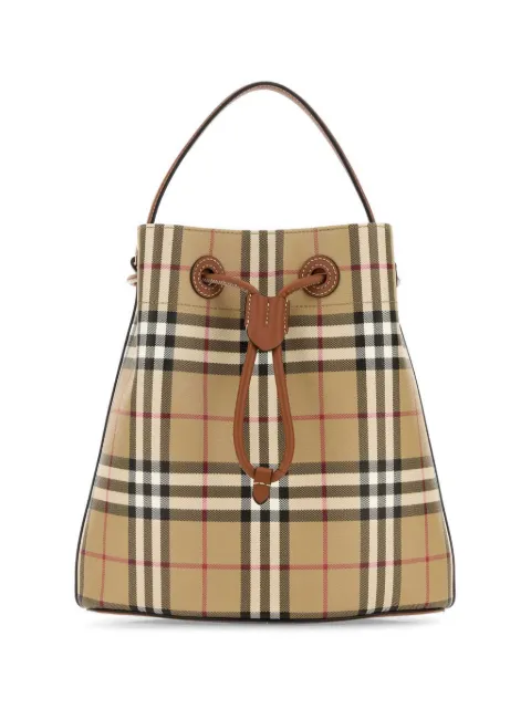 Burberry small Check bucket bag Neutrals 8100490