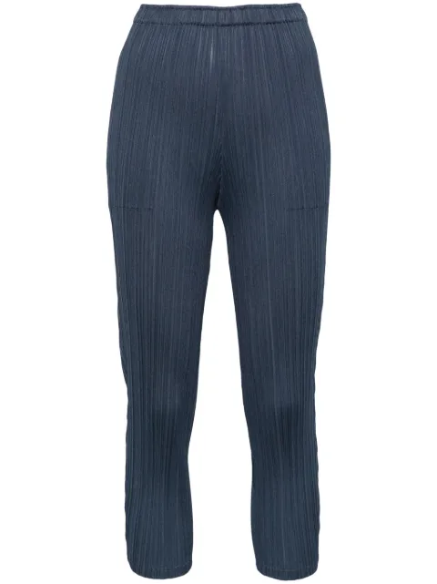 Pleats Please Issey Miyake Wormhole trousers Blue PP48JF514