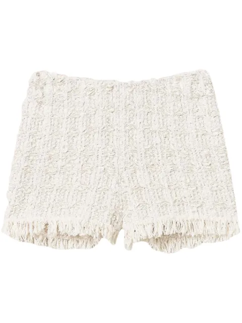 TWINSET lurex jacquard shorts Neutrals 251TP3572