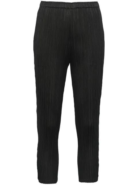 Pleats Please Issey Miyake Wormhole trousers Black PP48JF514