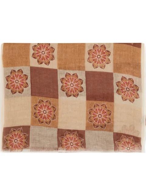 ROSI printed scarf Brown GIGLIO08
