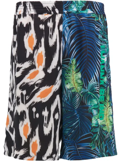 INDACUM botanical-print shorts Black IND109MHANAUMA