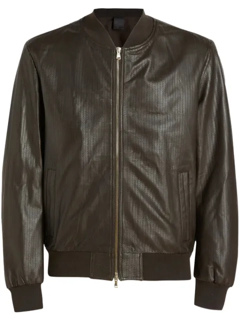 GIOCASTA bomber leather jacket Brown ARSEMISWASH