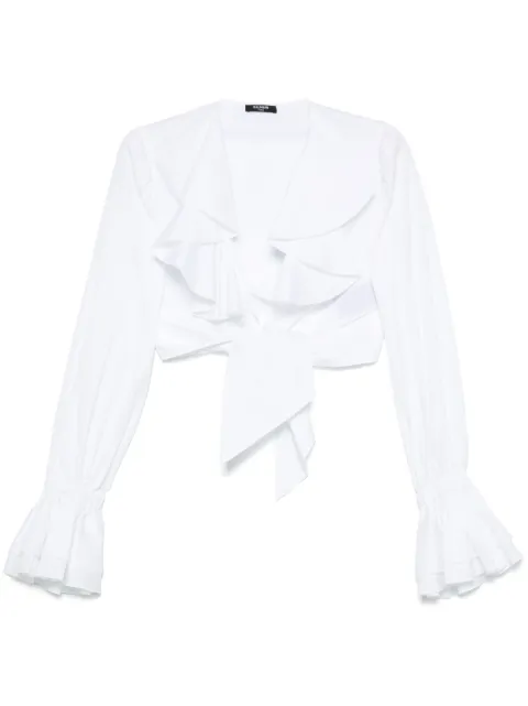 Balmain ruffled blouse White EF1HU296CB02