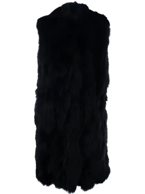 GIOCASTA faux-fur vest Black CINZIA